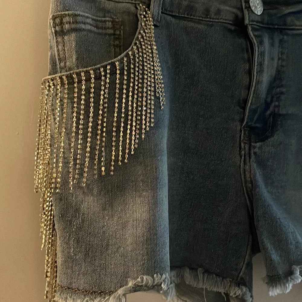 Denim shorts with rhinestones NET size L - Picture 2 of 3